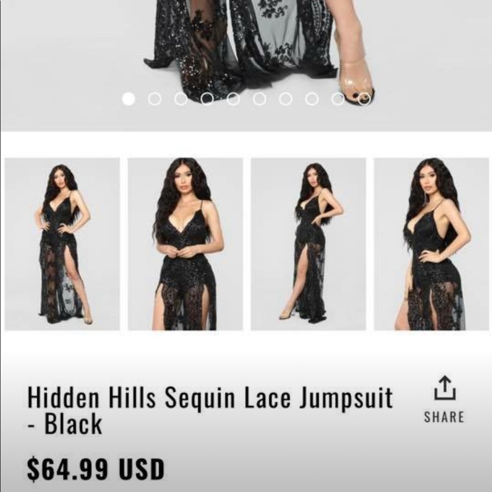 Hidden Hills Sequin Lace Jumpsuit Fashion Nova